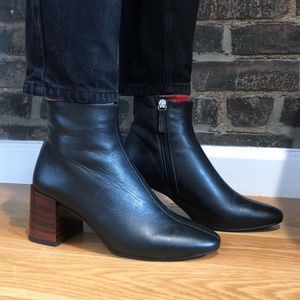 Topshop soft black leather ankle boots